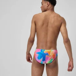 Slip de bain Homme Club Training imprimé rose/jaune