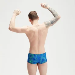 Slip de bain Homme Club Training Allover Digital 17 cm bleu marine/bleu