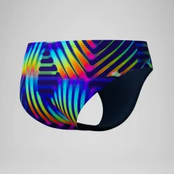 Slip de bain Homme Club Training imprimé 8 cm bleu marine/vert