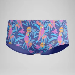Slip de bain Homme Club Training imprimé 13,5 cm bleu marine/rose