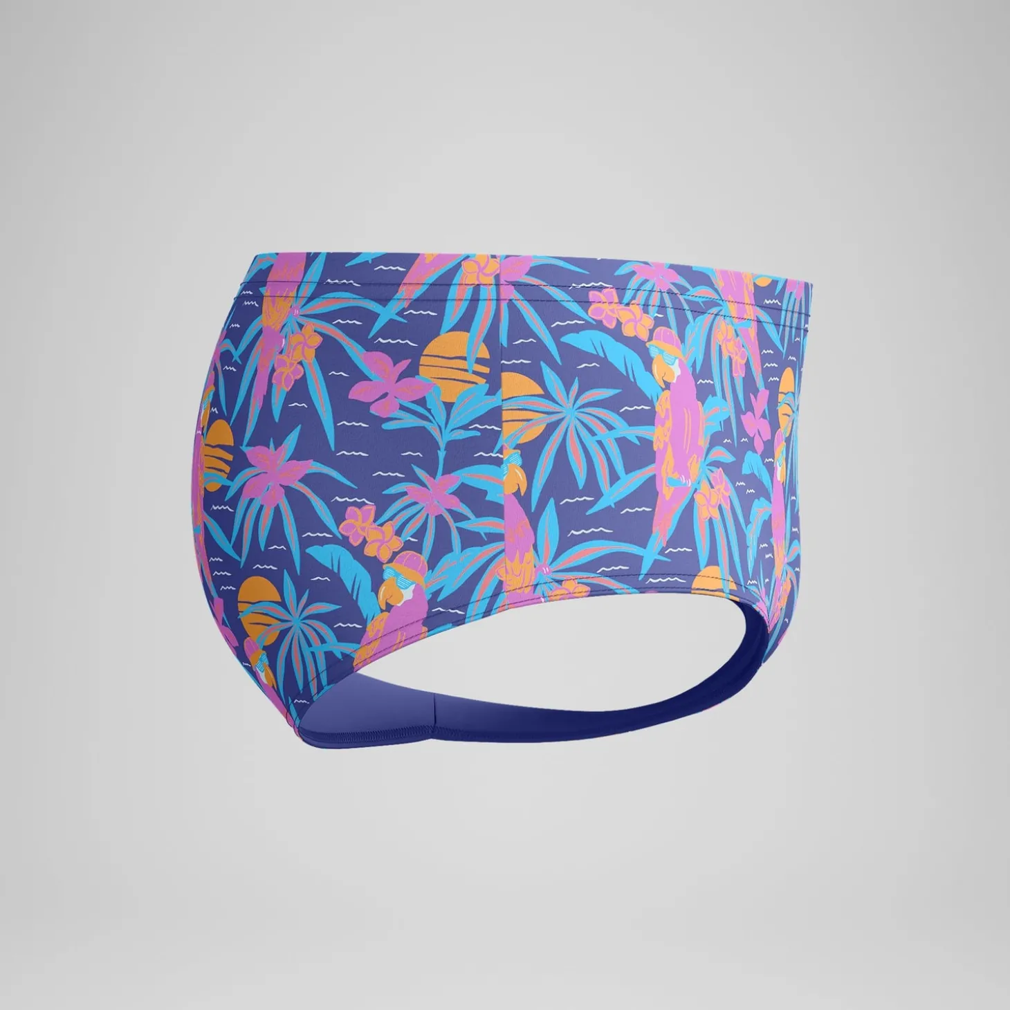 Slip de bain Homme Club Training imprimé 13,5 cm bleu marine/rose