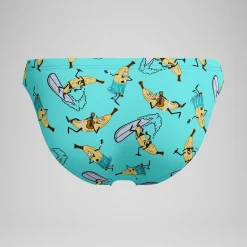 Slip de bain Homme Club Training imprimé 5 cm turquoise