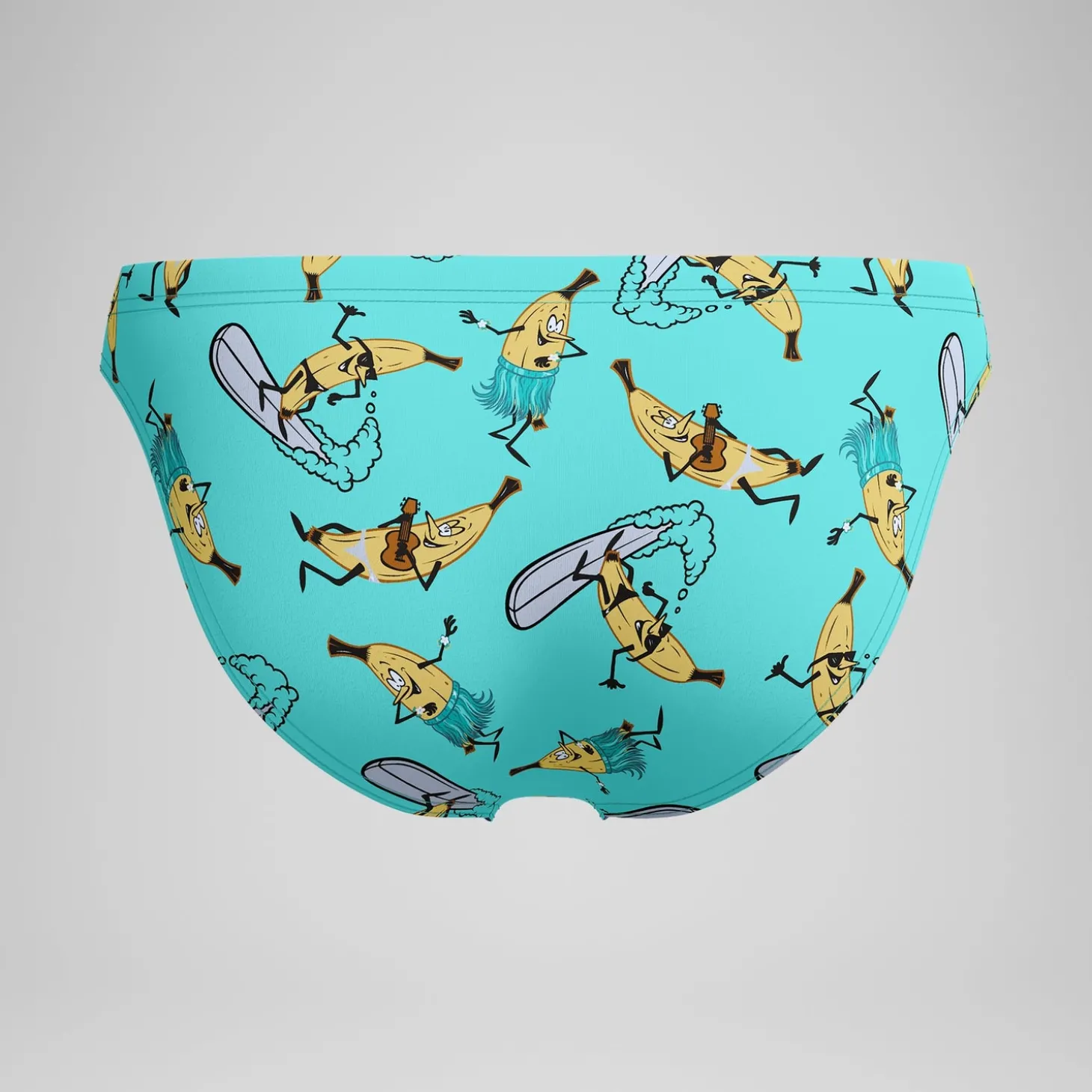 Slip de bain Homme Club Training imprimé 5 cm turquoise