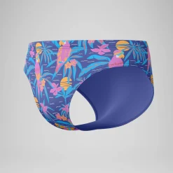 Slip de bain Homme Club Training imprimé 8 cm bleu marine/rose