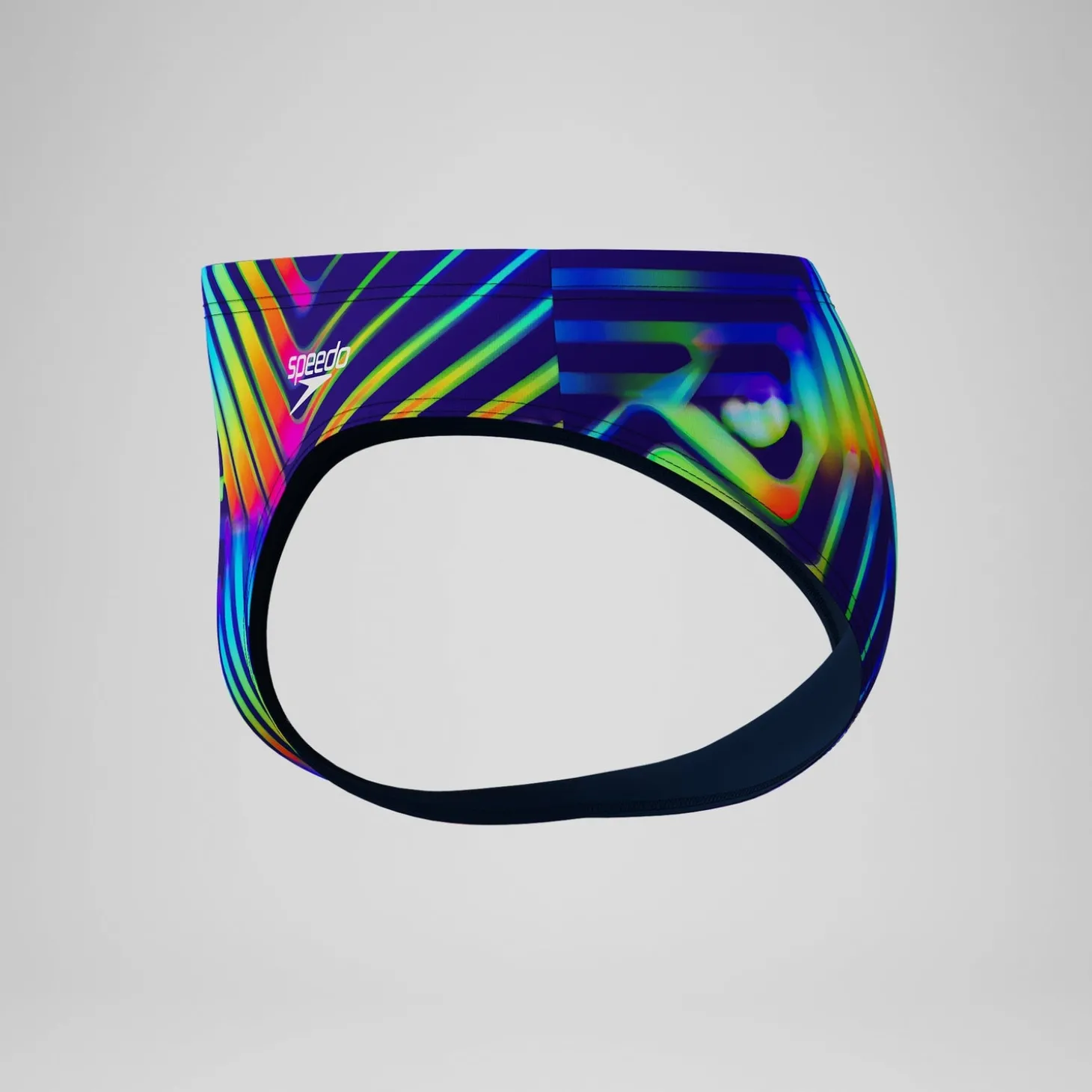 Slip de bain Homme Club Training imprimé 8 cm bleu marine/vert
