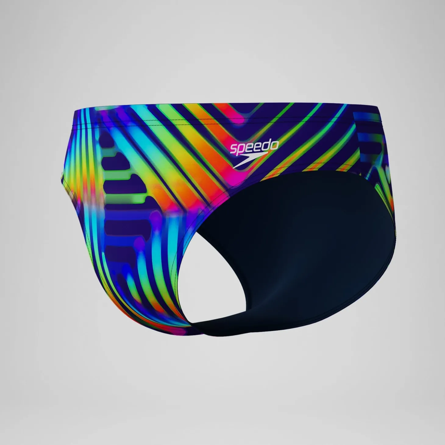 Slip de bain Homme Club Training imprimé 8 cm bleu marine/vert