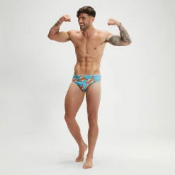 Slip de bain Homme Escape 5 cm bleu