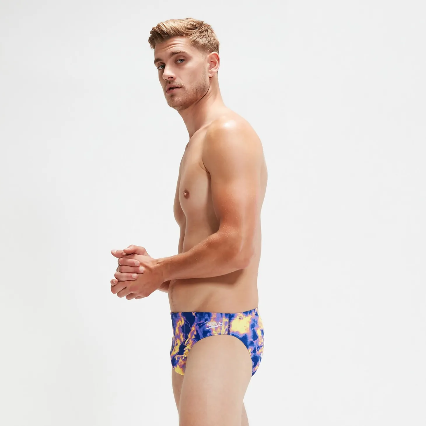 Slip de bain Homme Escape 5 cm bleu/lilas