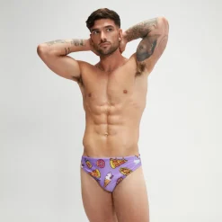 Slip de bain Homme Escape 5 cm violet