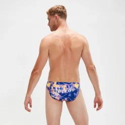 Slip de bain Homme Escape 5 cm bleu/lilas