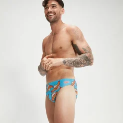 Slip de bain Homme Escape 5 cm bleu
