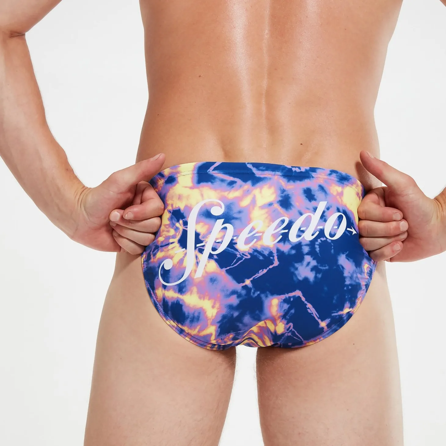 Slip de bain Homme Escape 5 cm bleu/lilas