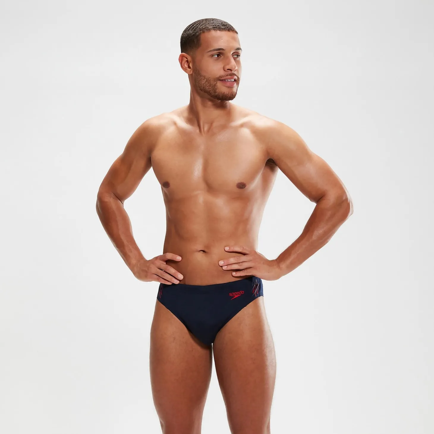 Slip de bain Homme HyperBoom Splice bleu marine/rouge