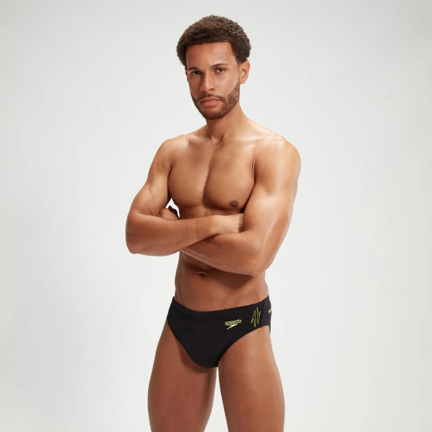 Slip de bain Homme HyperBoom Splice noir/jaune