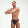 Slip de bain Homme Medley Logo 7 cm bleu marine/orange
