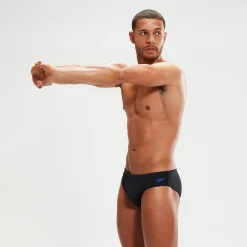 Slip de bain Homme Tech Panel 7 cm noir/bleu