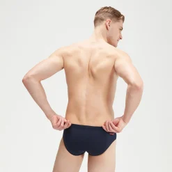 Slip de bain Homme Tech Panel 7 cm bleu/orange
