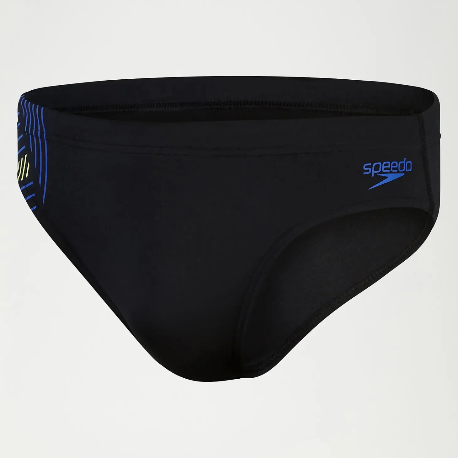 Slip de bain Homme Tech Panel 7 cm noir/bleu
