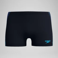 Slip de bain homme Tech Panel 7 cm noir/bleu