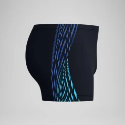 Slip de bain homme Tech Panel 7 cm noir/bleu