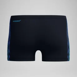Slip de bain homme Tech Panel 7 cm noir/bleu