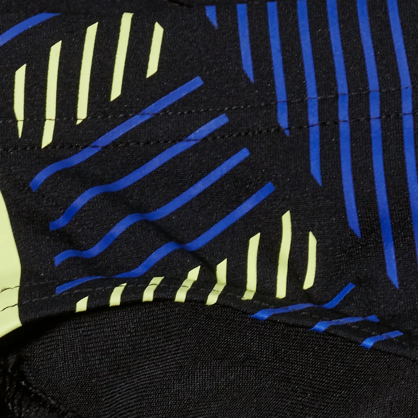 Slip de bain Homme Tech Panel 7 cm noir/bleu