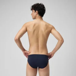 Slip de bain Hommes 7 cm Allover Digital pour Hommes Bleu marine profond/Rouge sirène