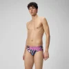 Slip de bain Hommes 8 cm Allover Digital pour Hommes Noir/Vert matcha/Rouge sirène