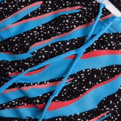Slip de bain Hommes 5 cm Allover Digital pour Hommes Noir/Bleu picton/Rouge sirène