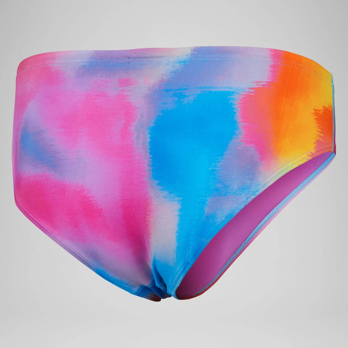 Slip de bain Hommes 8 cm Allover Digital pour Hommes Rose kiki/Jus de citron/Bleu picton