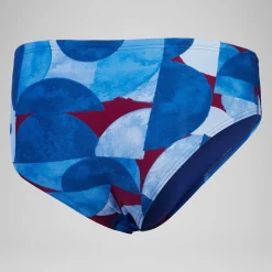 Slip de bain Hommes 8 cm Allover Digital pour Hommes Bleu/Violet