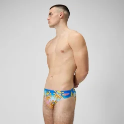 Slip de bain Hommes Escape 5 cm pour Hommes Jaune/Bleu