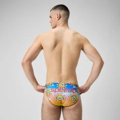 Slip de bain Hommes Escape 5 cm pour Hommes Jaune/Bleu