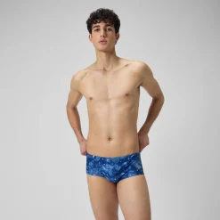 Slip de bain Hommes pour entraînement en club 13,5 cm Allover Bleu céruléen