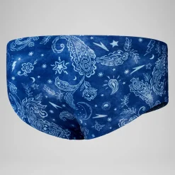 Slip de bain Hommes pour entraînement en club 13,5 cm Allover Bleu céruléen