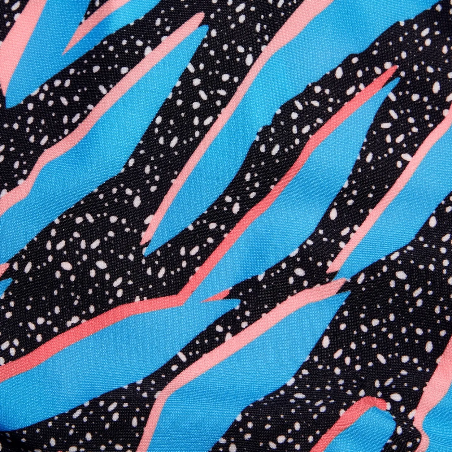 Slip de bain Hommes pour entraînement en club 13,5 cm Allover Noir/Bleu picton/Rouge sirène