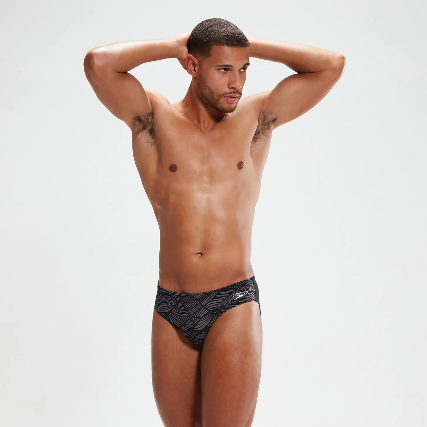 Slip Homme Club Training 7 cm noir/gris