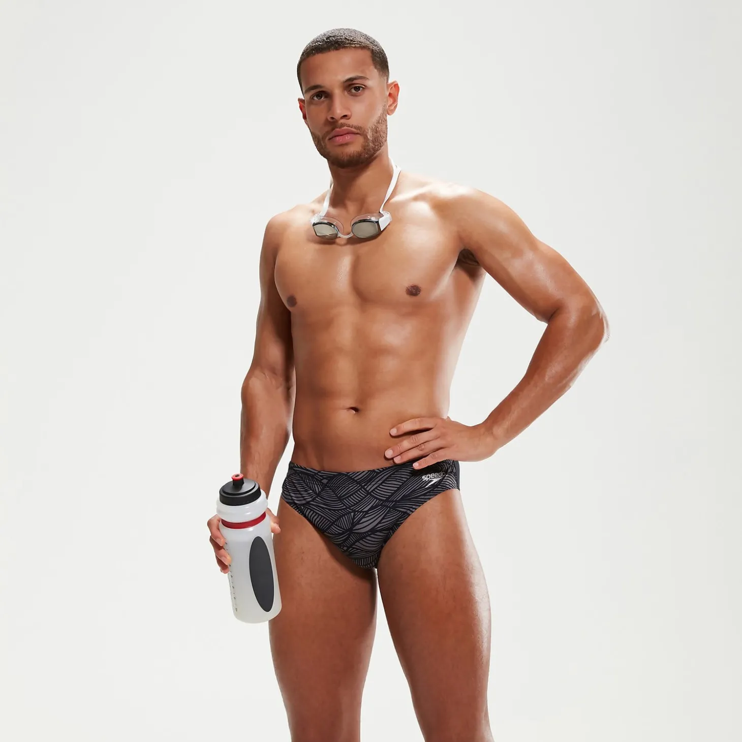 Slip Homme Club Training 7 cm noir/gris