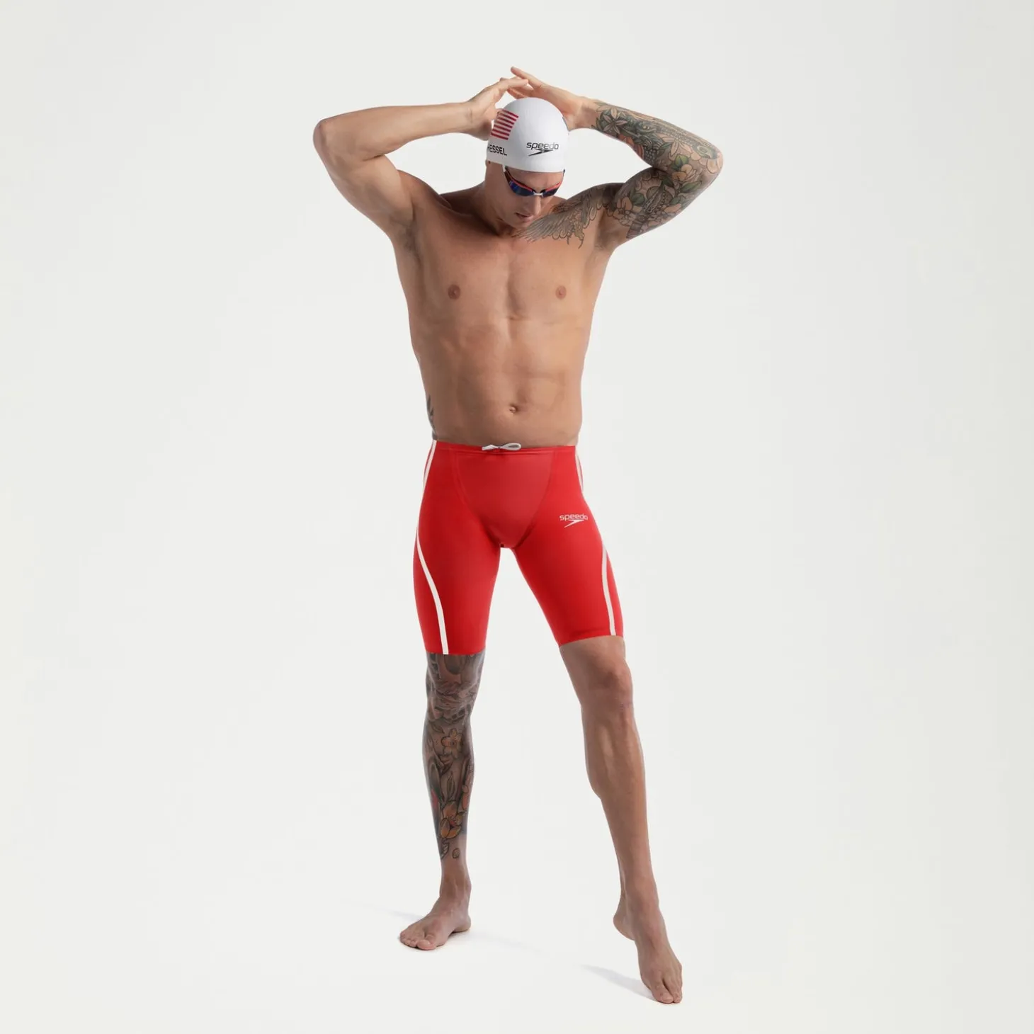 SPEEDO LZR INTENT 2.0 HG/WST JAM AM RED/WHITE