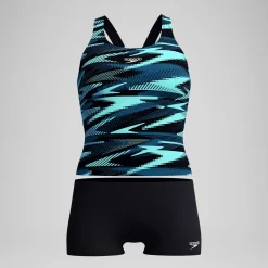 Tankini Femme HyperBoom noir/turquoise